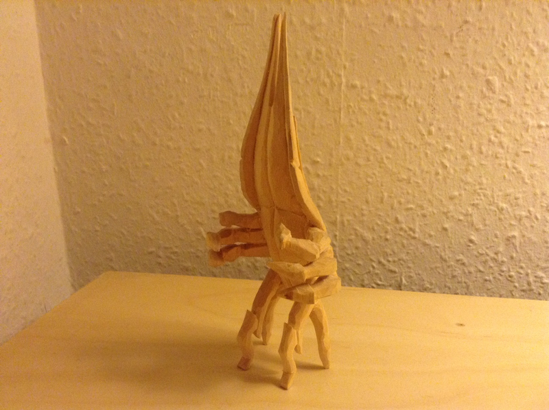 Illustration for article titled Mass Effect Harbinger Whittled Out Of Wood